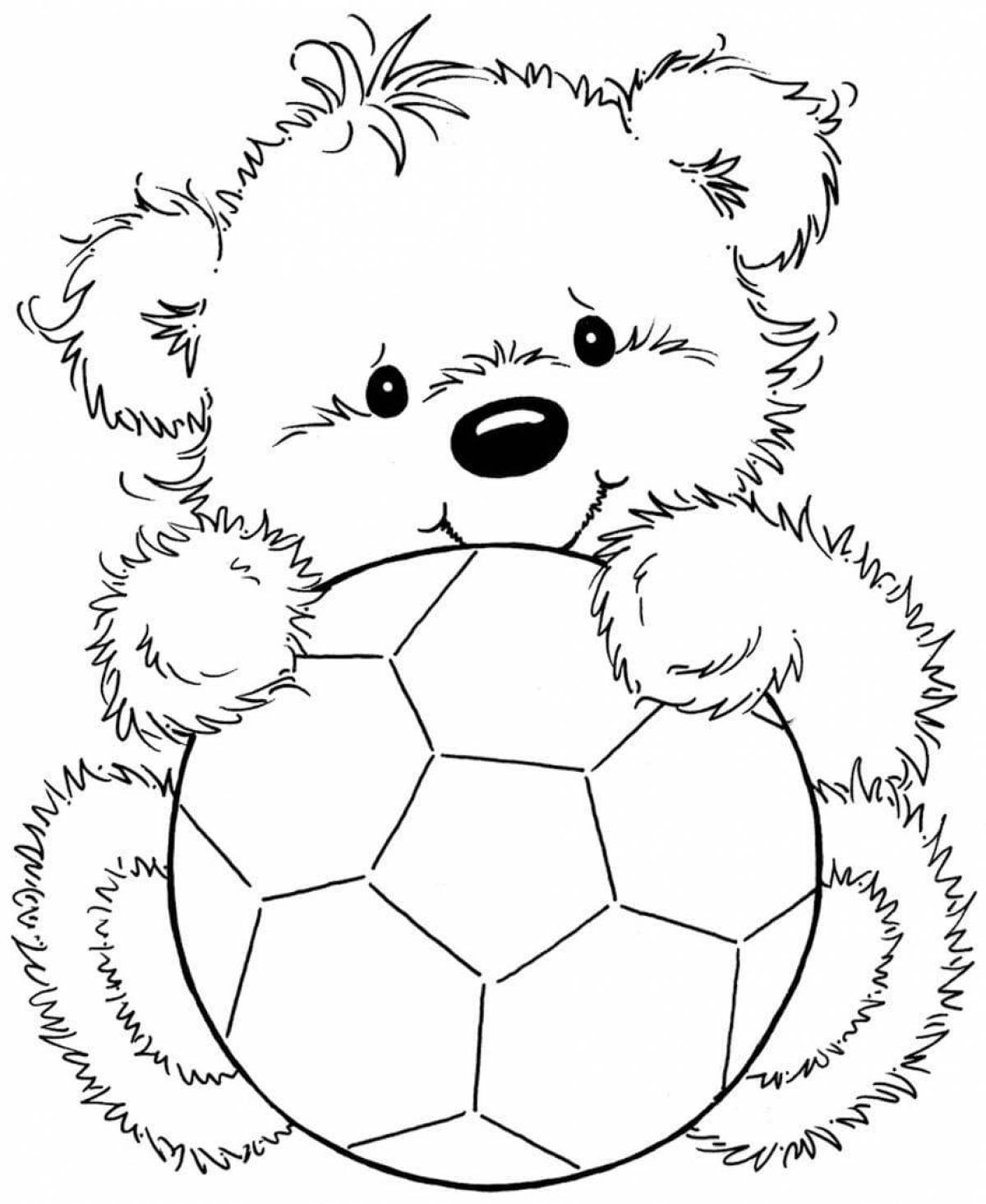 Loving teddy bear coloring page