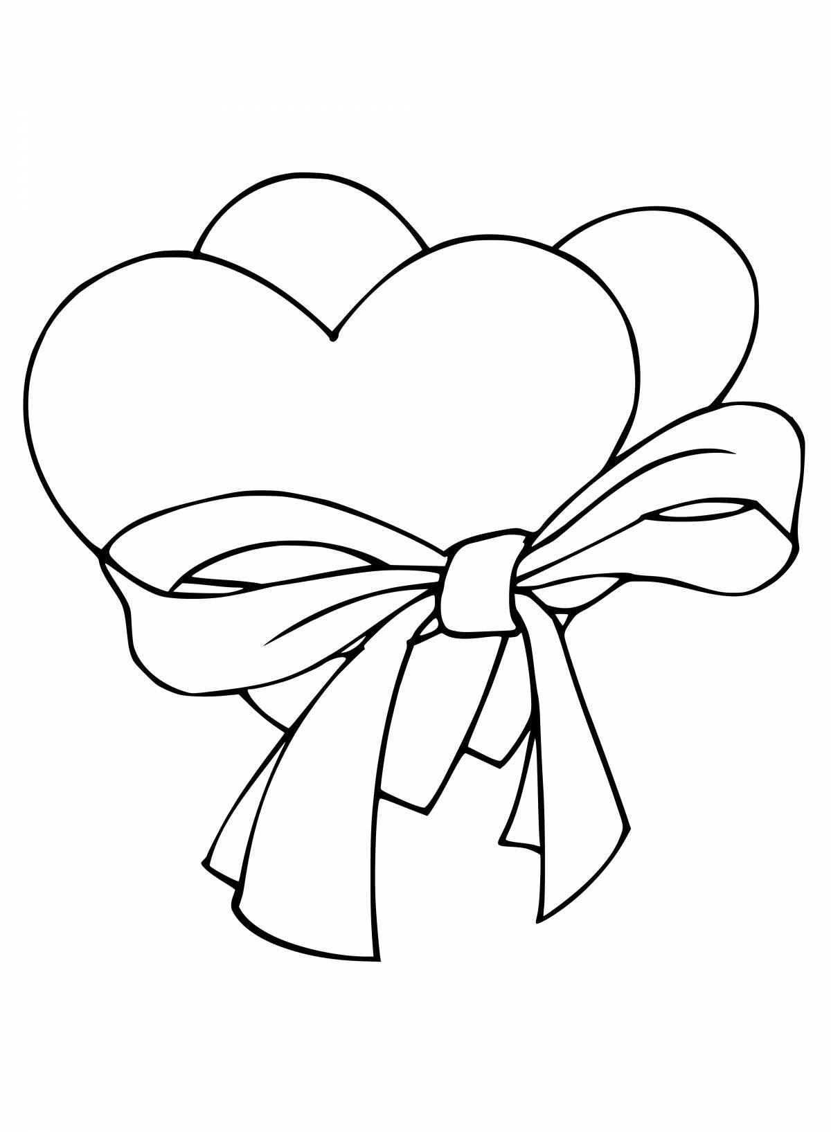 Adorable Heart Coloring Page