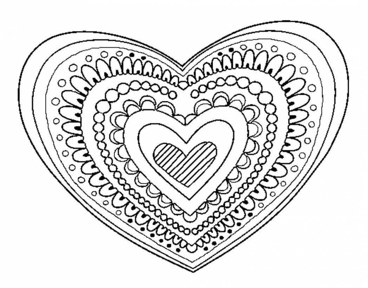 Perfect heart coloring page