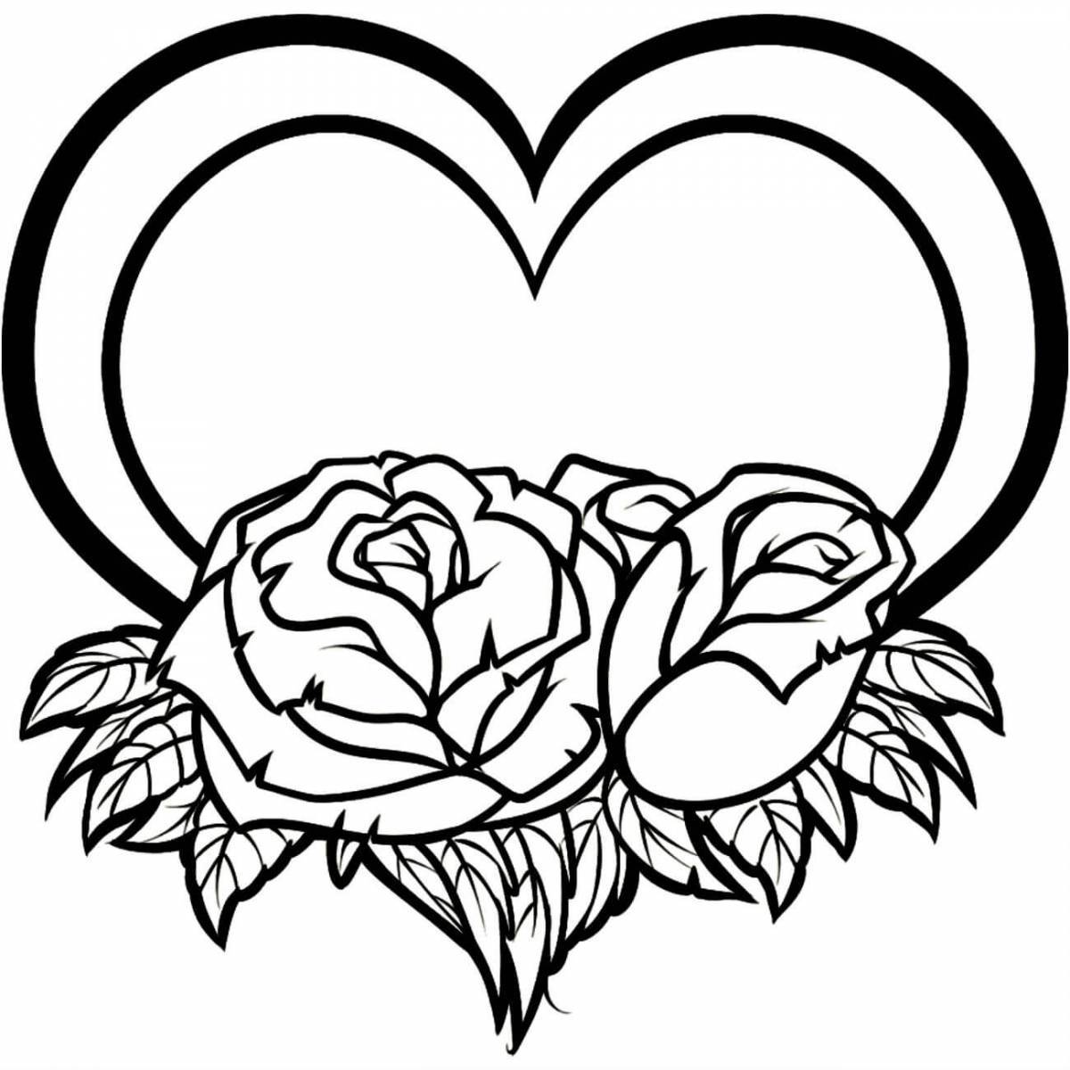 Exquisite heart coloring book