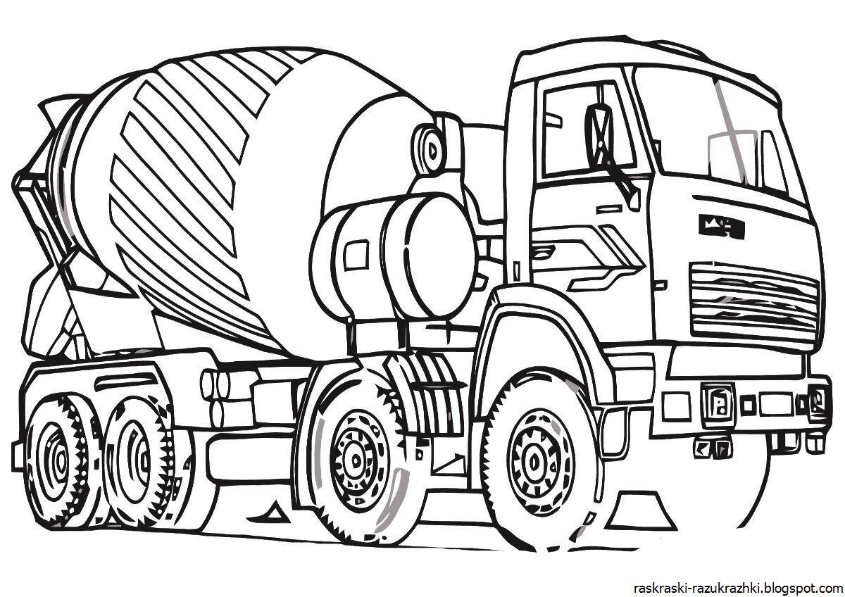 Charming kamaz coloring for kids