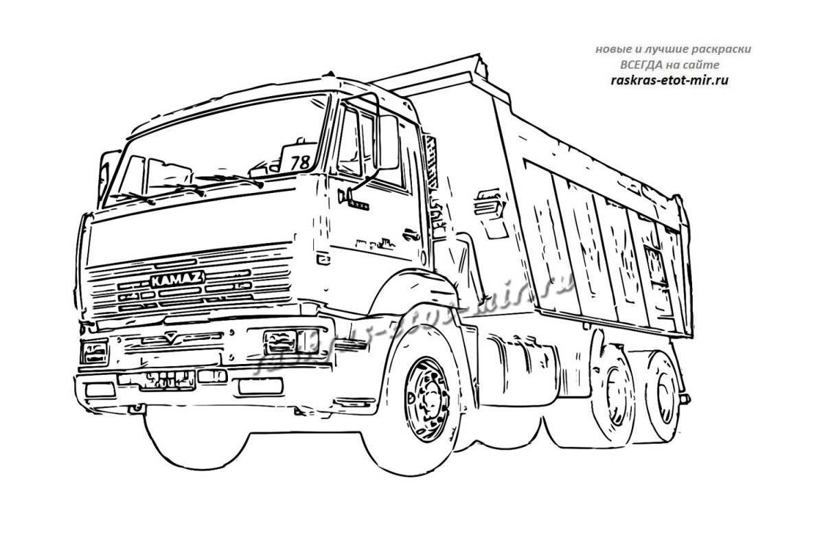 Glorious Kamaz coloring for children