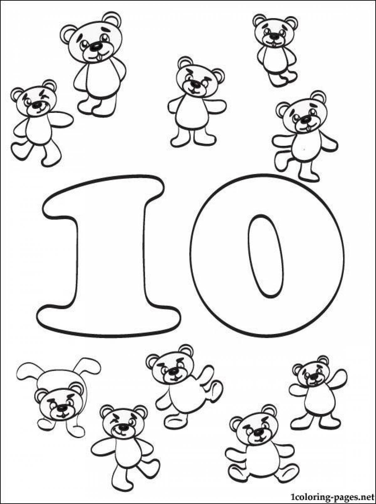 Bright coloring page 10