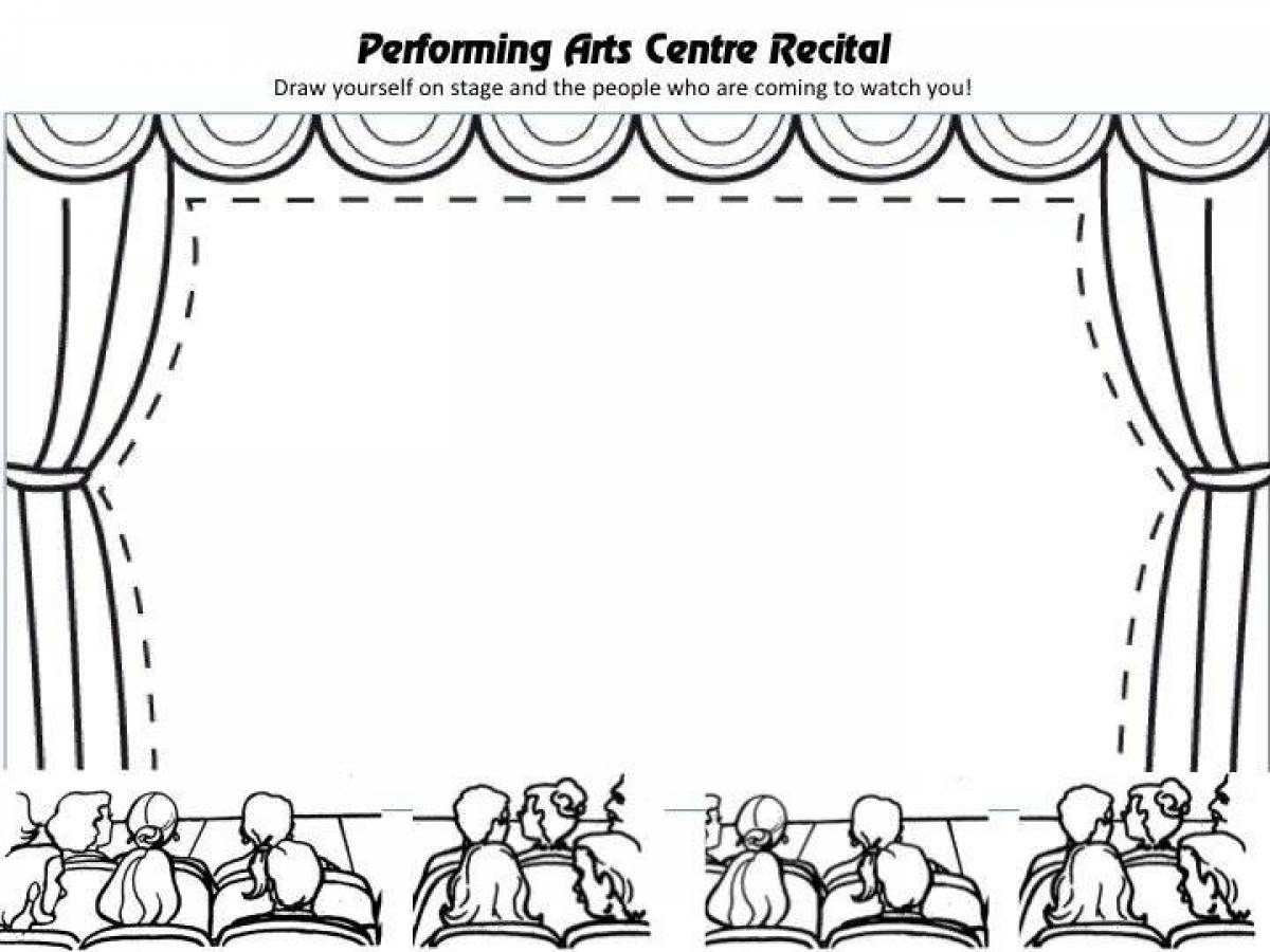 Majestic theater coloring page