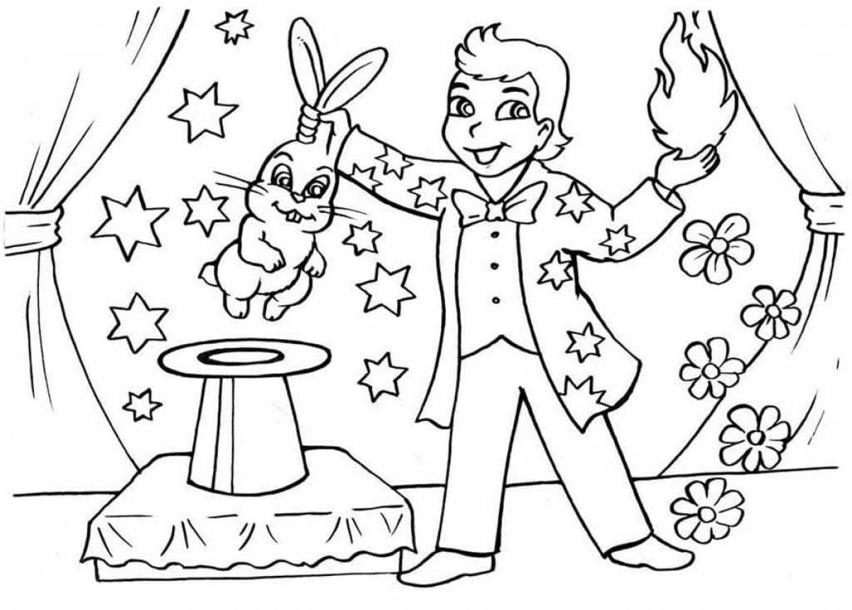 Fairy theater coloring page