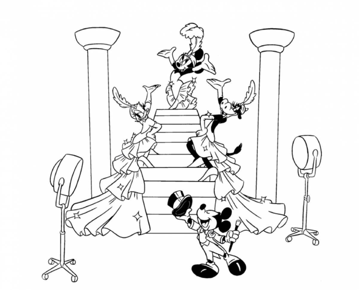 Playful theater coloring page