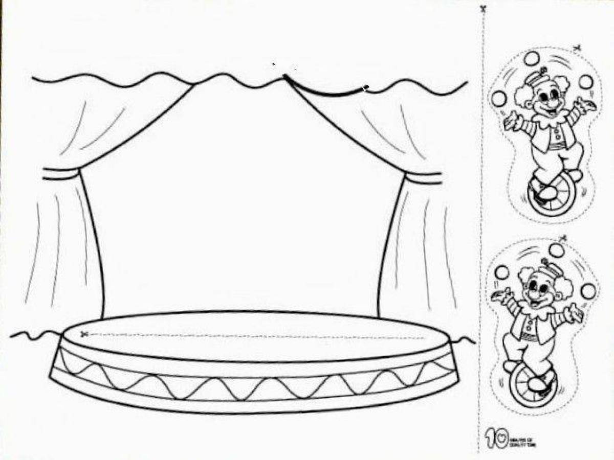 Rampant theater coloring page