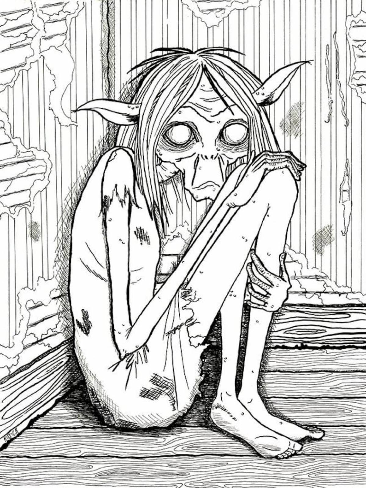 Terrible horror coloring pages