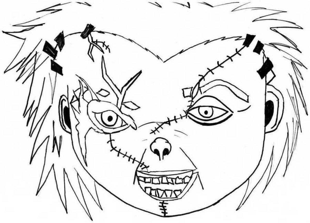 Spooky horror coloring pages