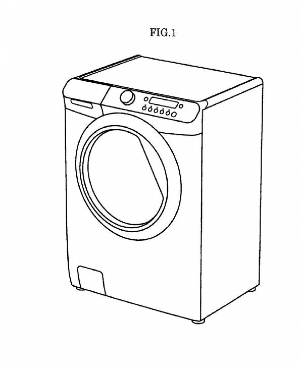 Fun washing machine coloring page