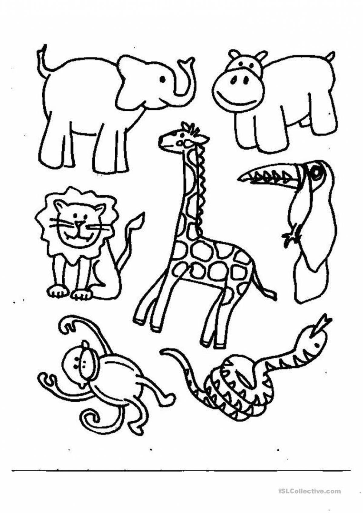 Fine coloring pages of African animals