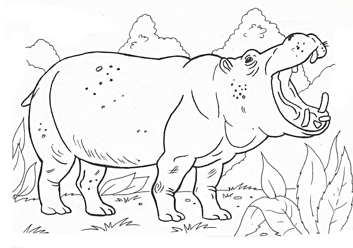 African animals coloring page