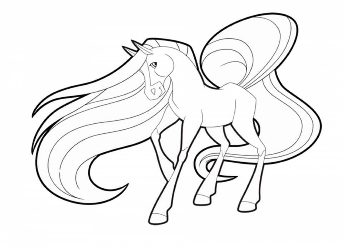 Exquisite horse coloring pages for girls