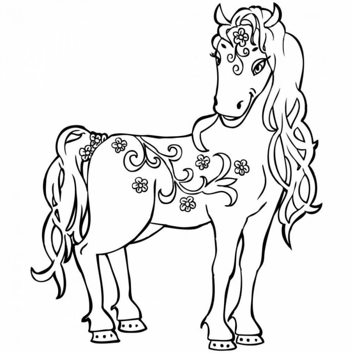 Великолепные раскраски лошади для девочек
