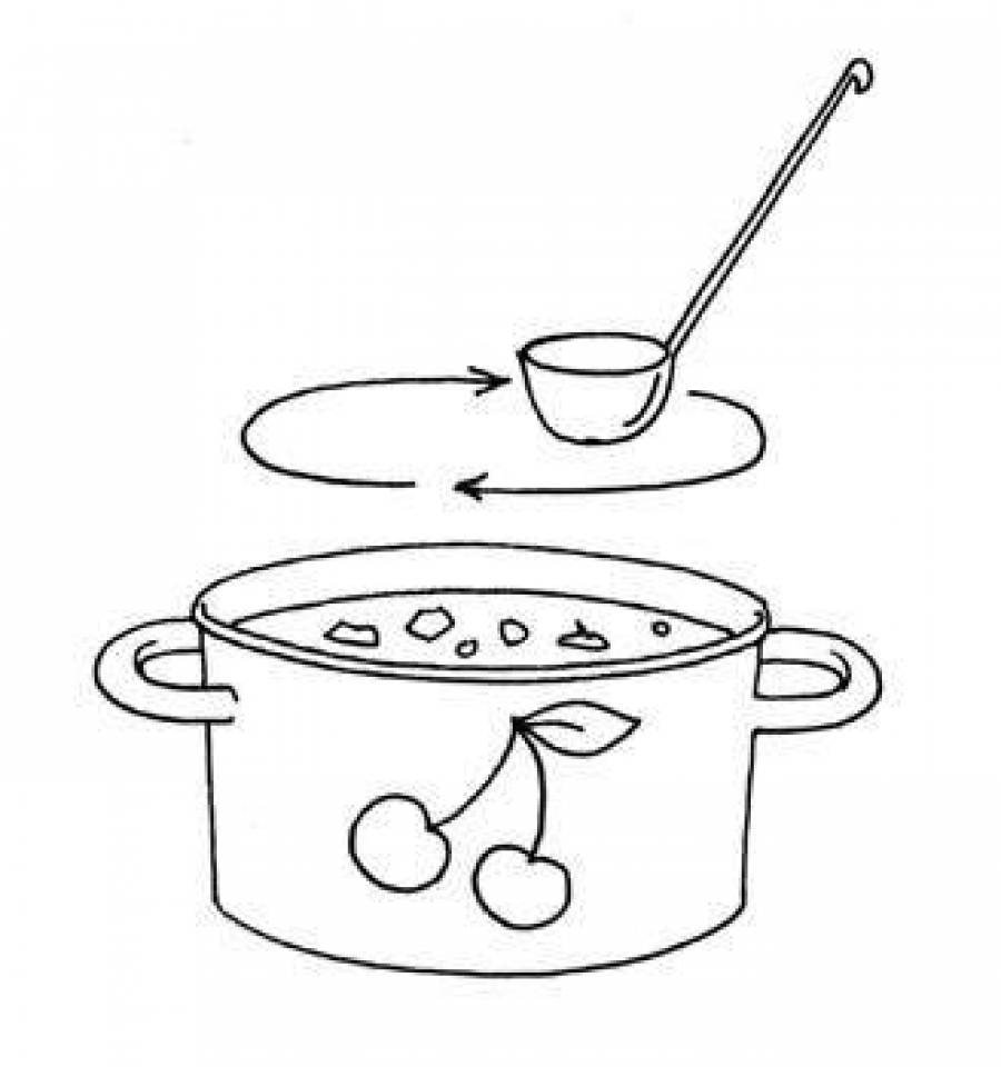 Картинка кастрюля с половником для детей