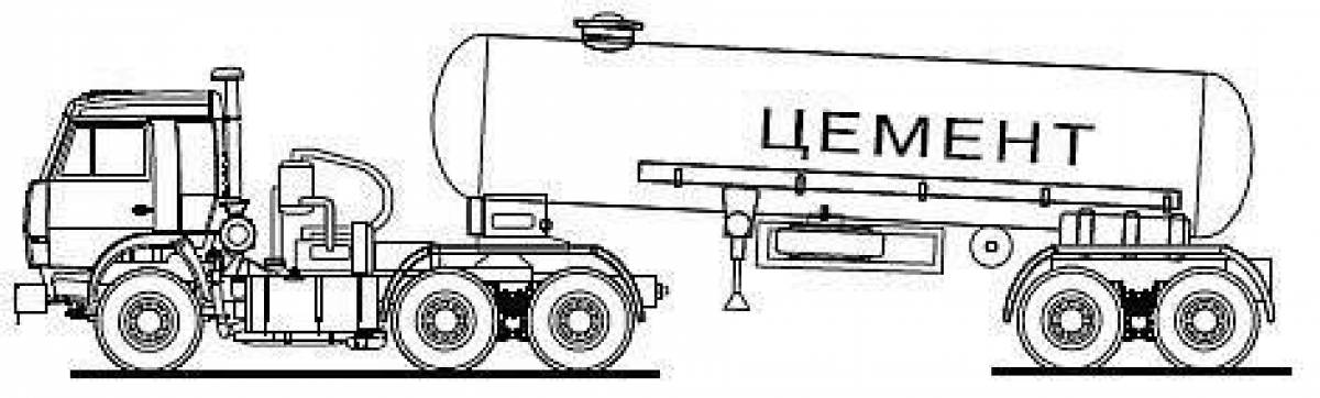 Картинки Для Раскрашивания Камаз