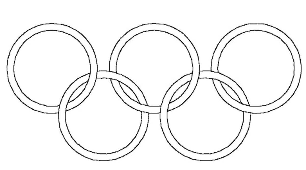 Раскраска Олимпийские кольца для детей