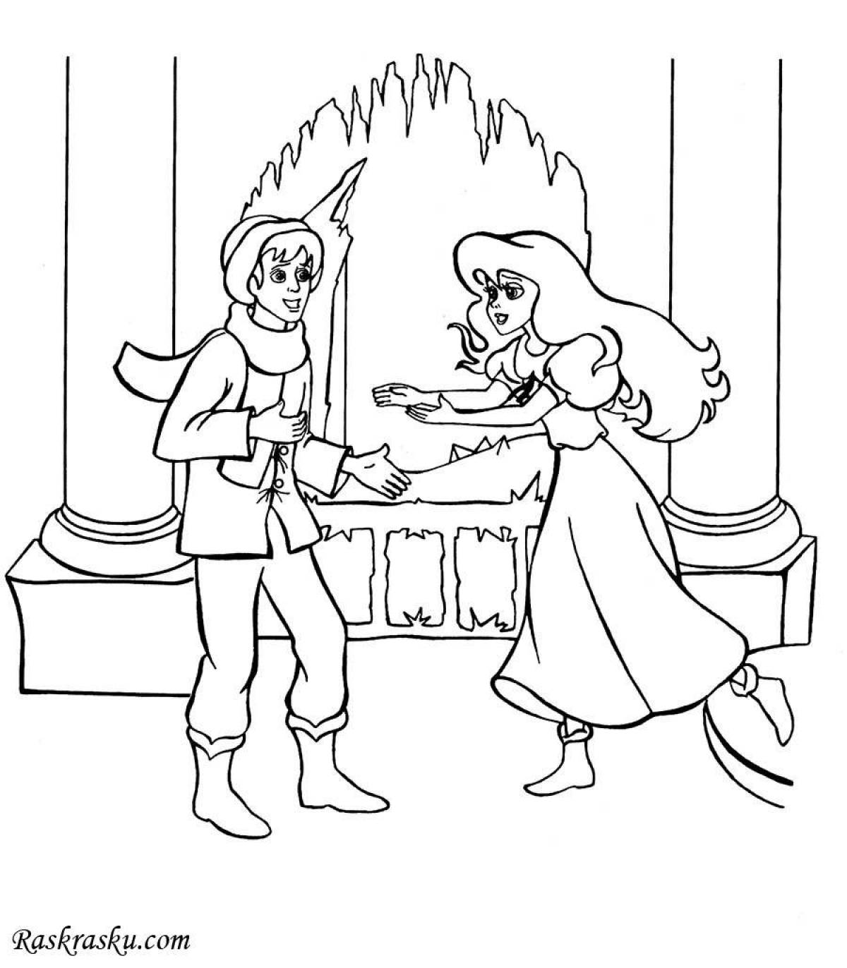 Нарисовать иллюстрацию к сказке снежная королева. Раскраски снежной королевы Кая и Герды.