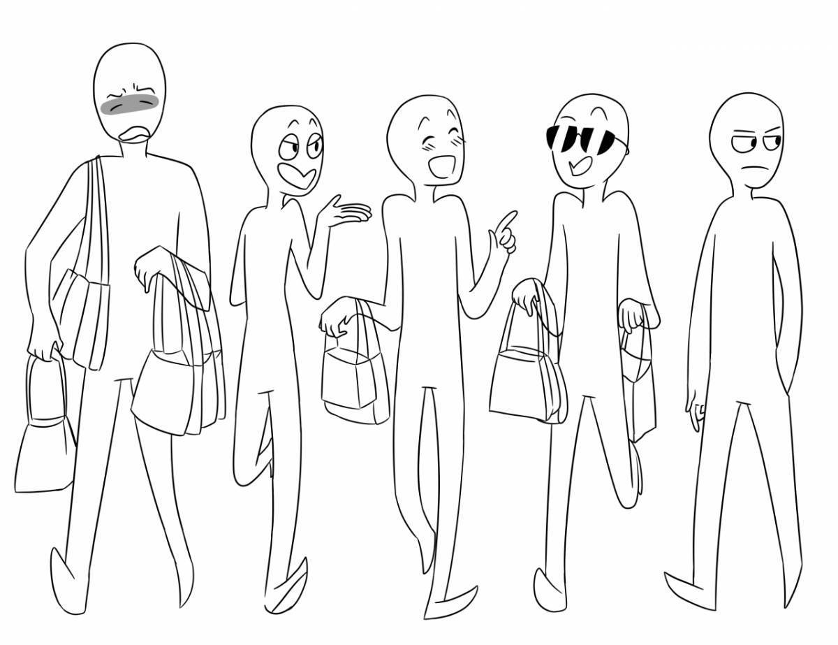 Позы для рисования группы людей