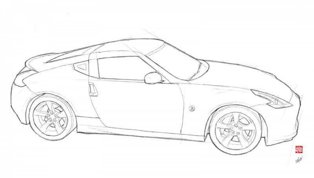 Nissan 350z рисунок