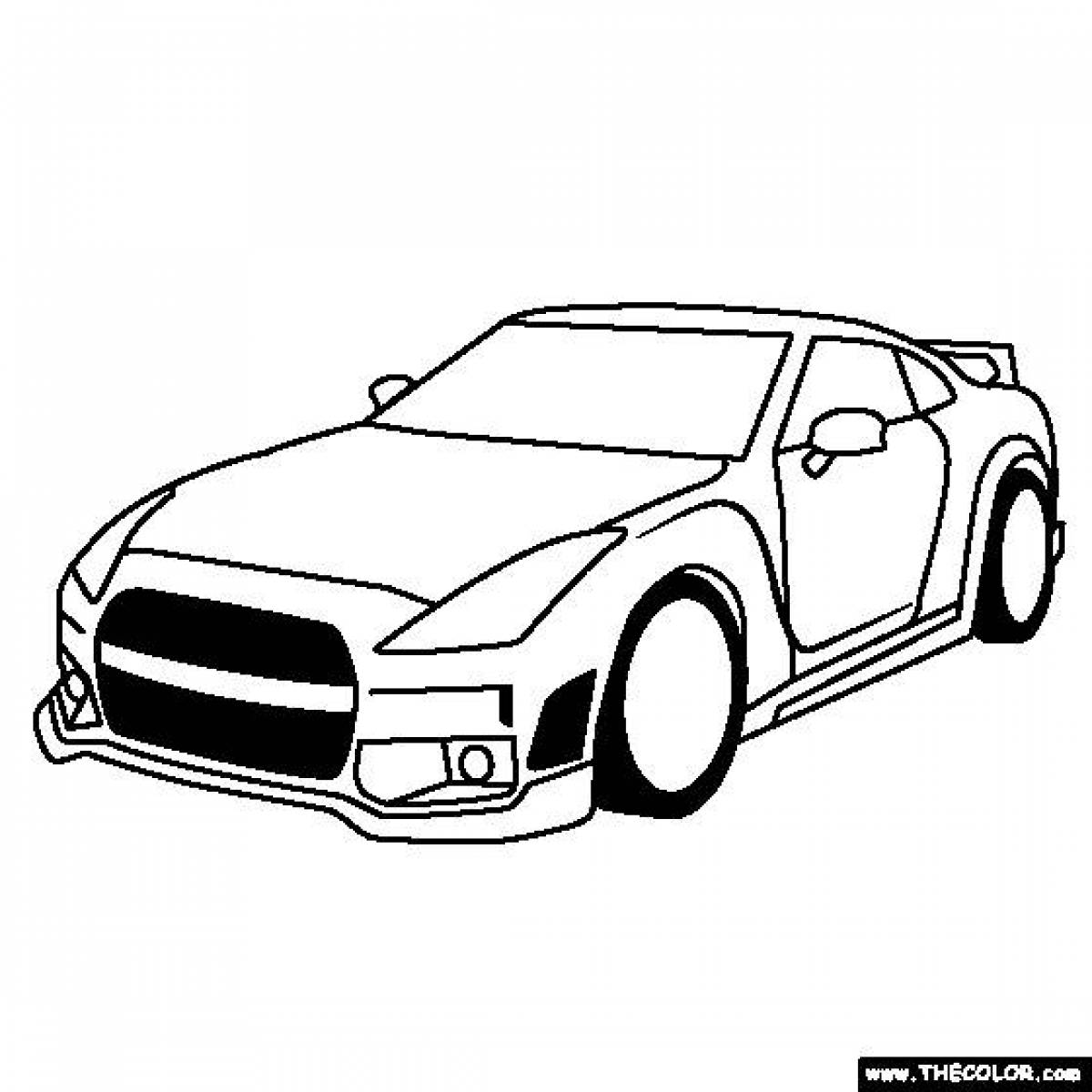 Nissan Skyline GTR раскраска