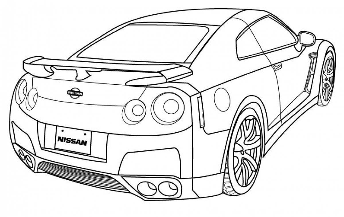 Как рисовать nissan gtr