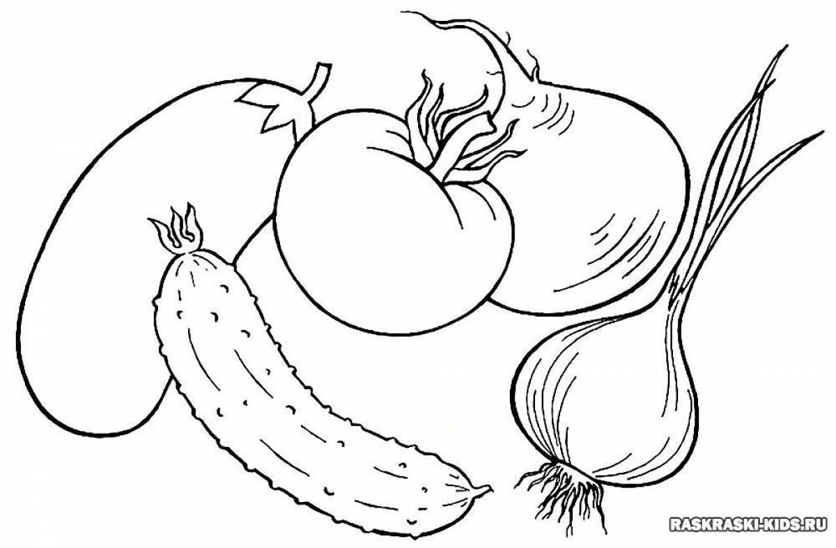 Bright and playful fruit coloring pages