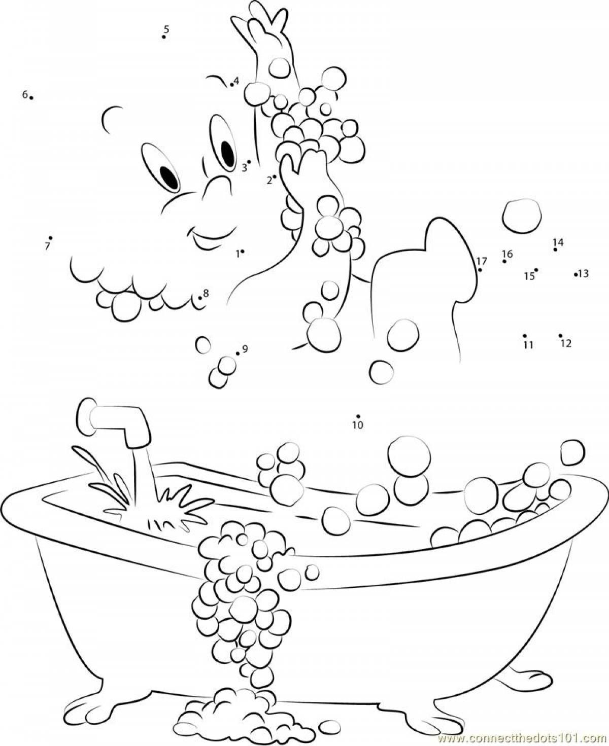 Glowing water coloring page
