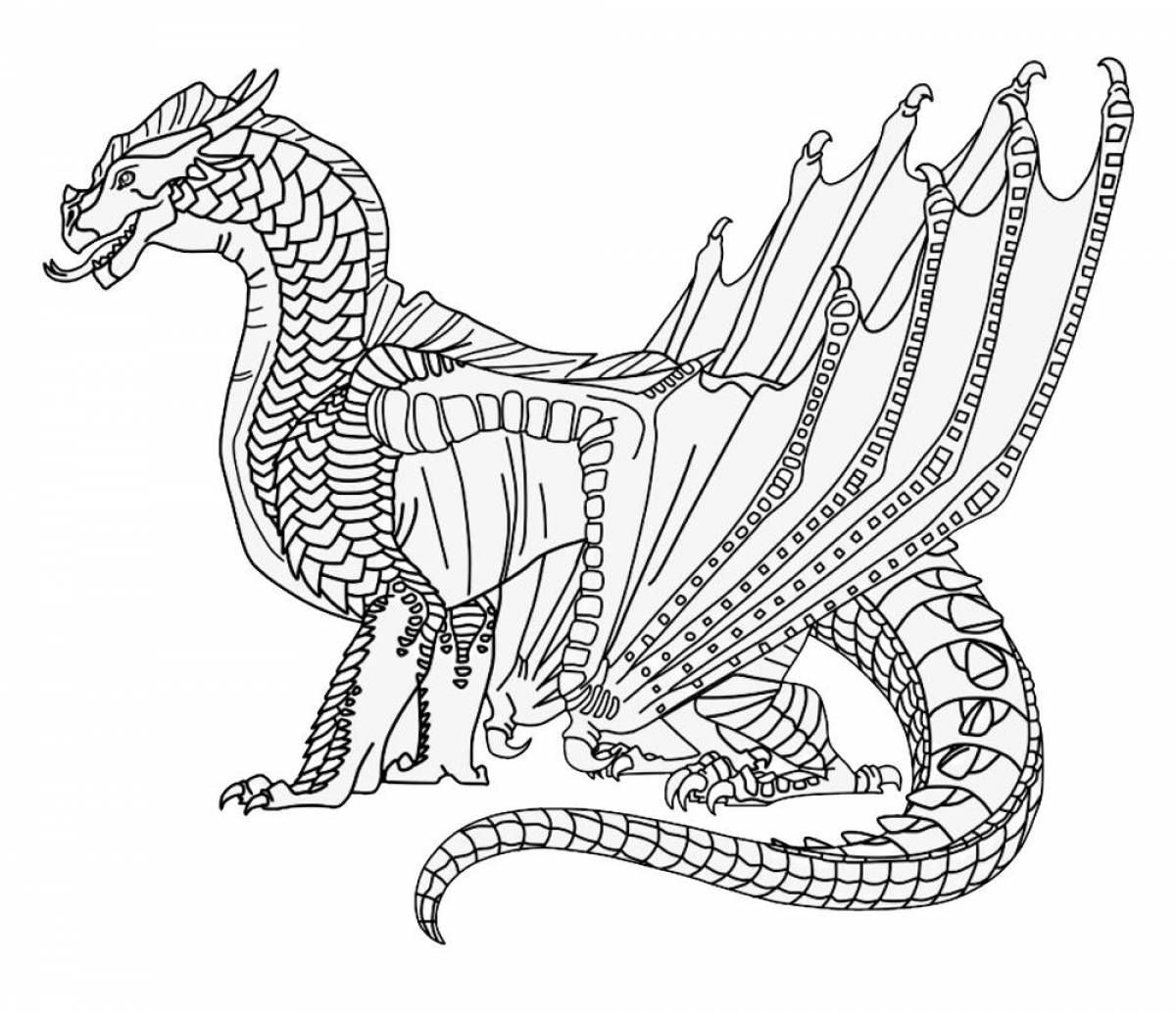 Incredible dragon coloring pages