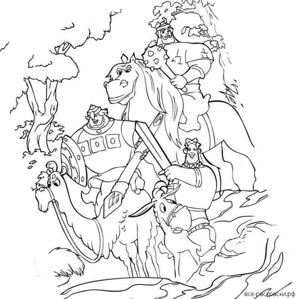 Funny coloring page 3 heroes