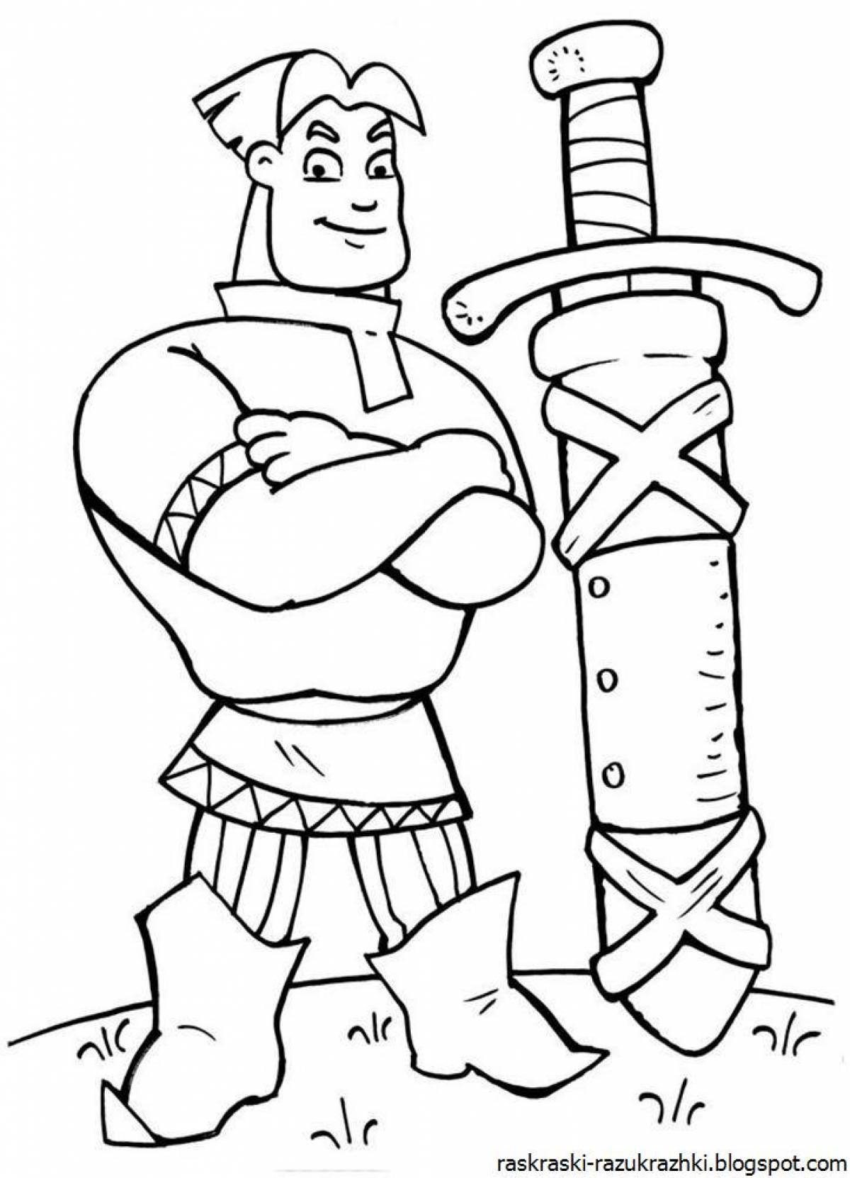 Radiant coloring page 3 heroes