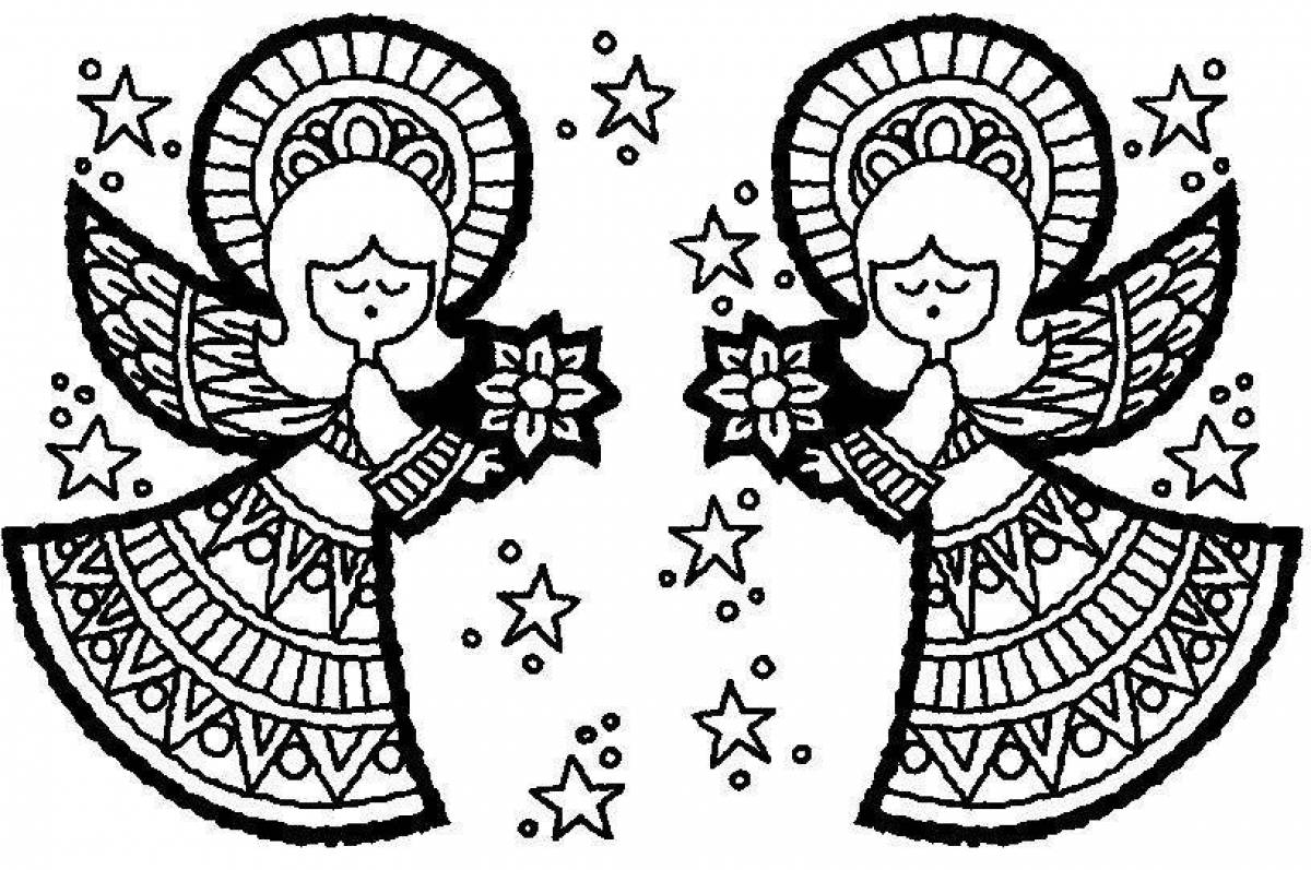 Gorgeous christmas angel coloring book