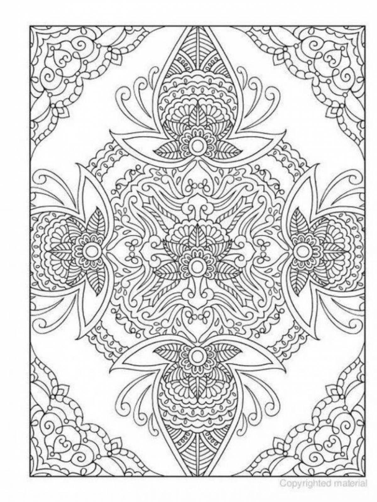 Stress reduction coloring page
