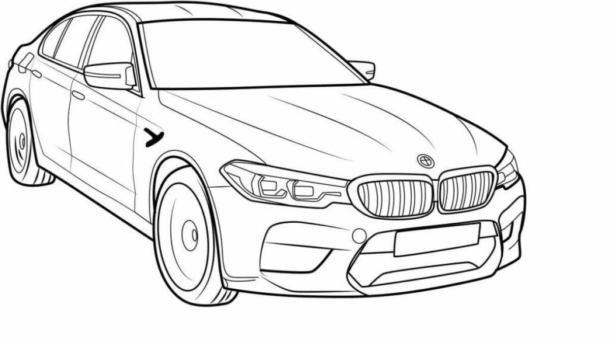 Раскраски машины BMW (БМВ) распечатать