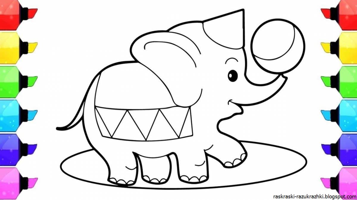 Playful colors for coloring pages
