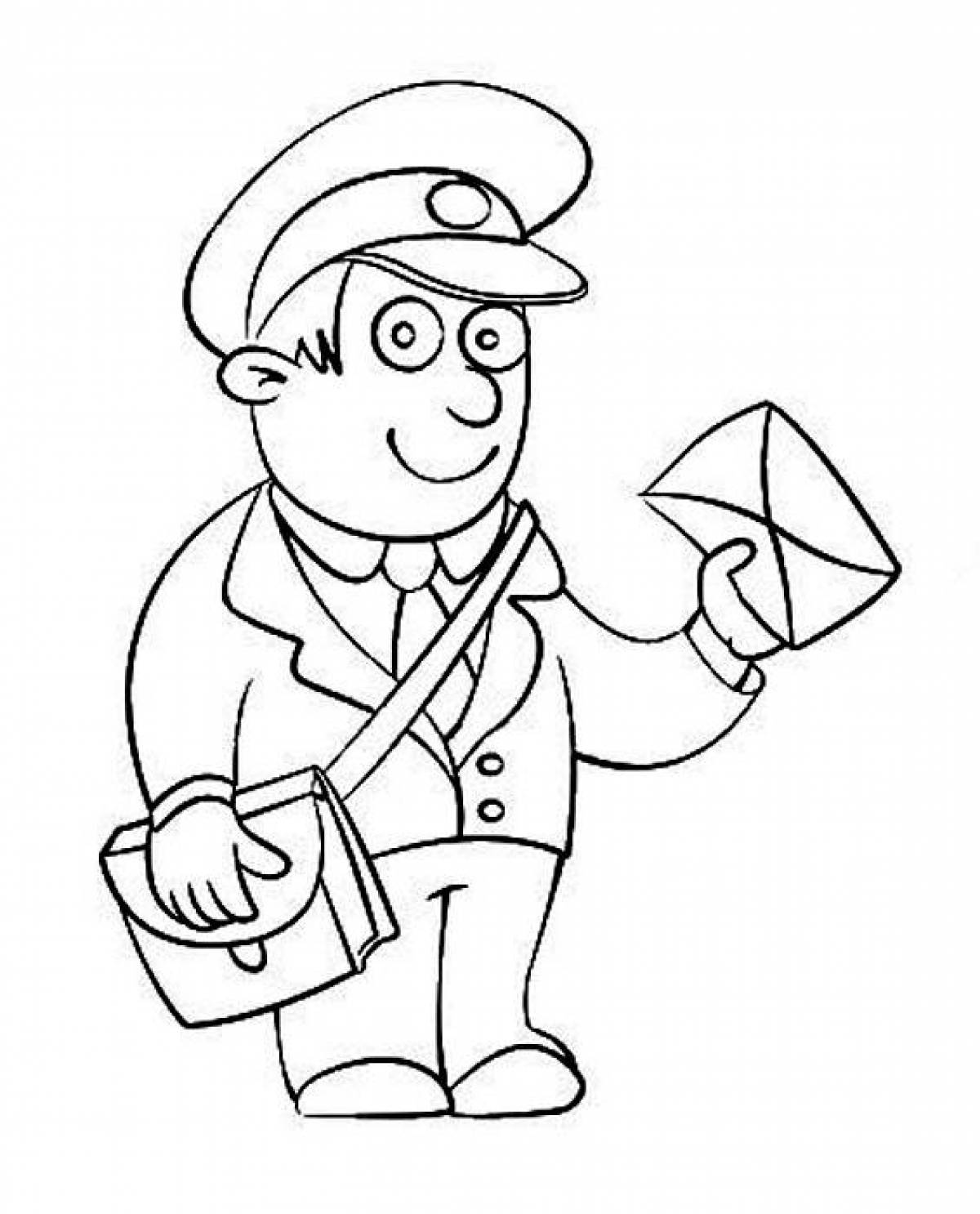 Mail coloring page color-frenzy