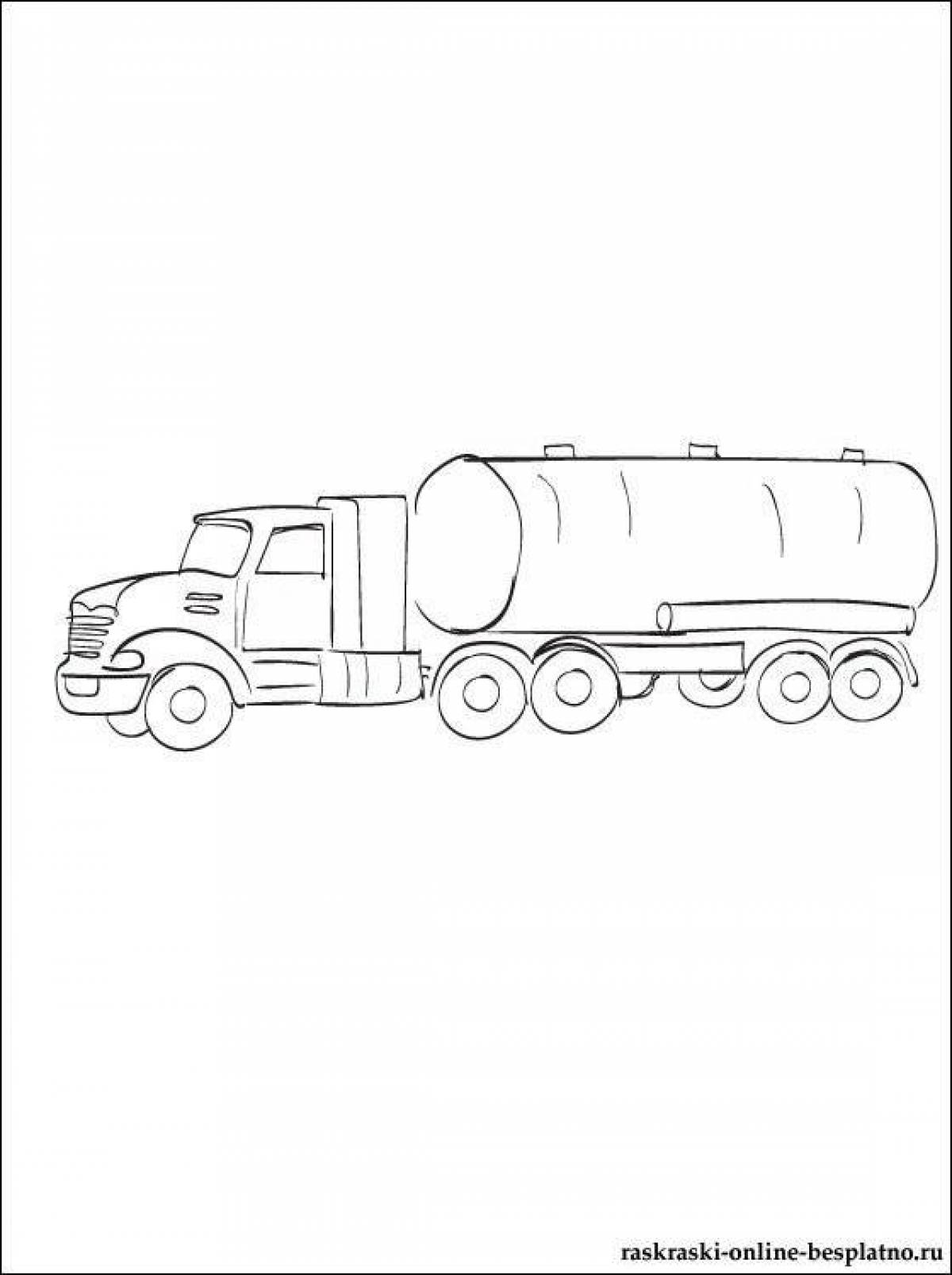 Fun coloring of a fuel truck