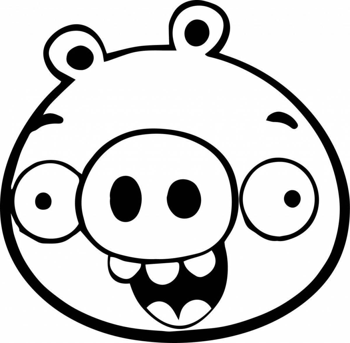 Happy coloring page piggy