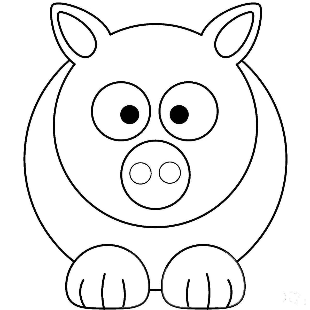 Pig coloring page
