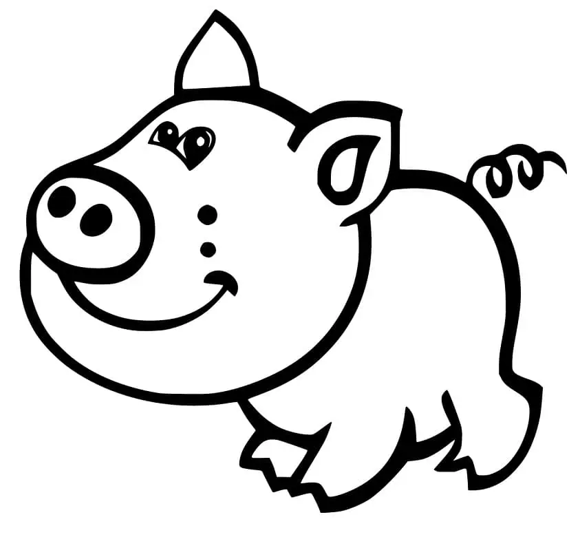 Funny coloring pig
