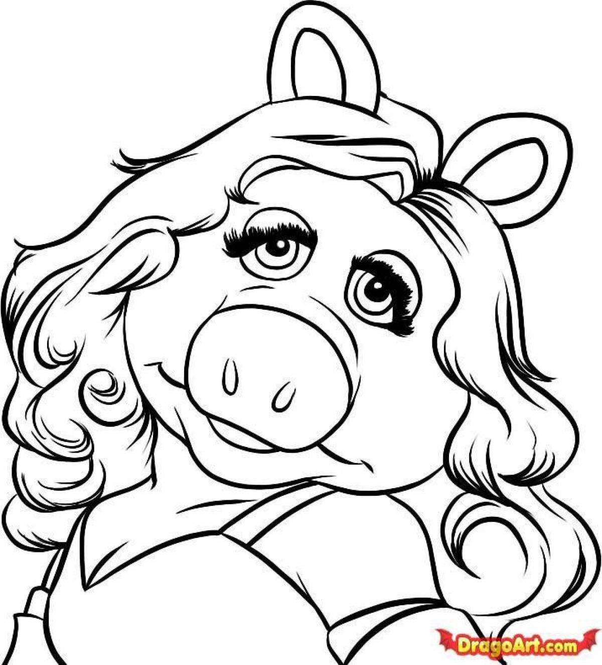 Fun coloring pig