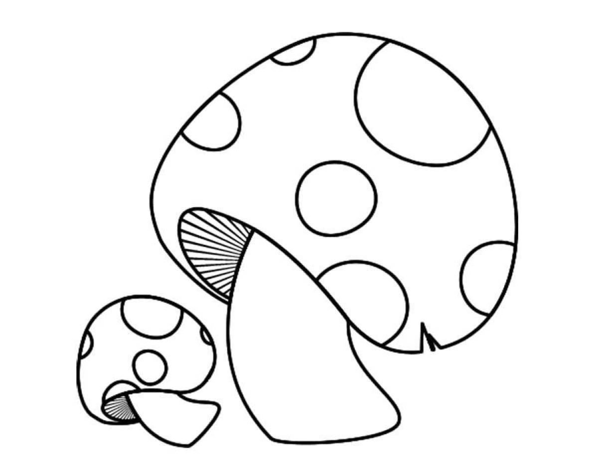Gorgeous mushroom coloring page