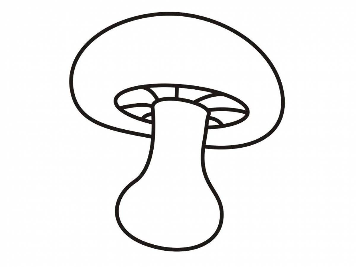 Раскраска гламурный гриб
