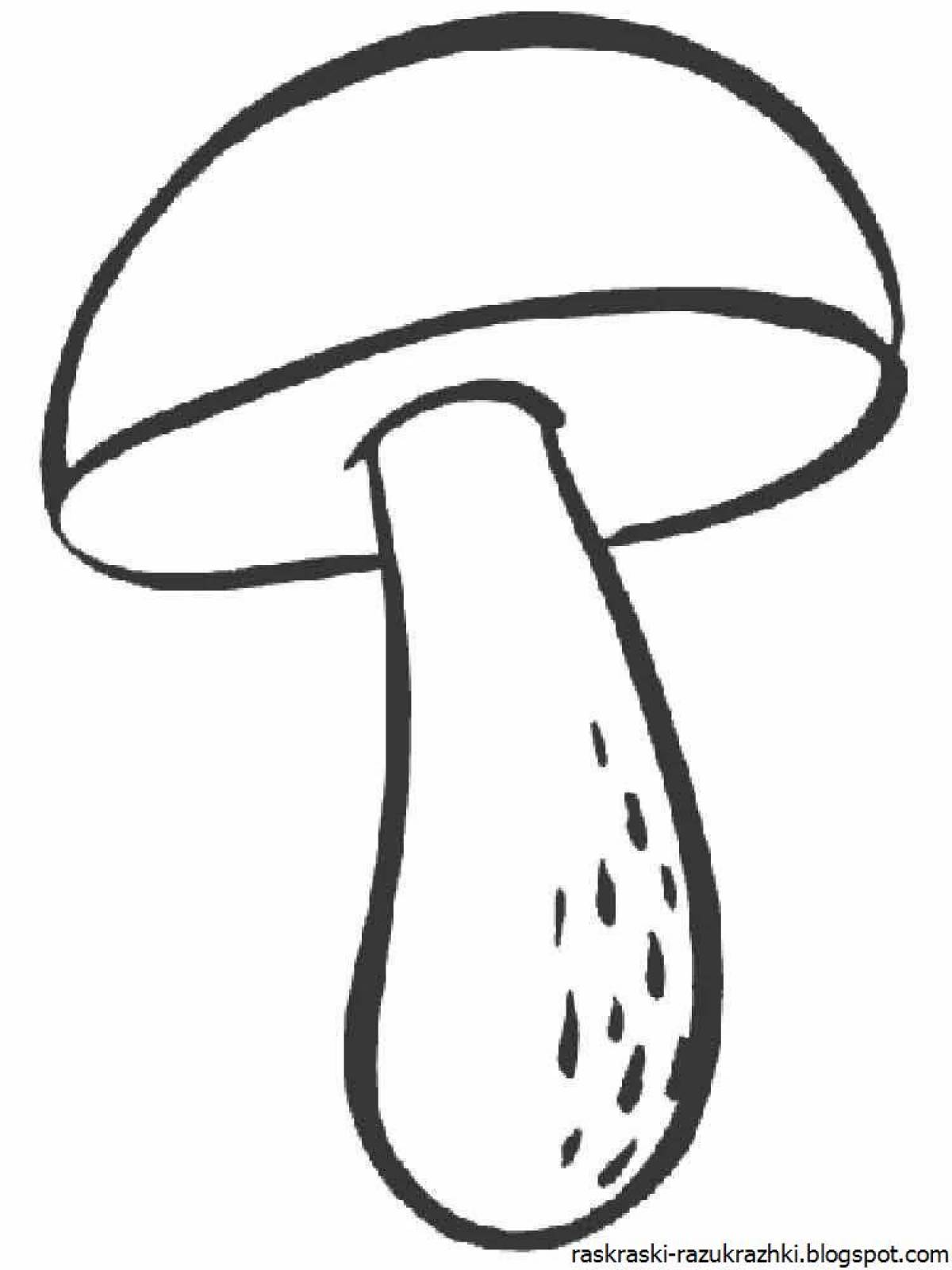 Раскраска сияющий гриб