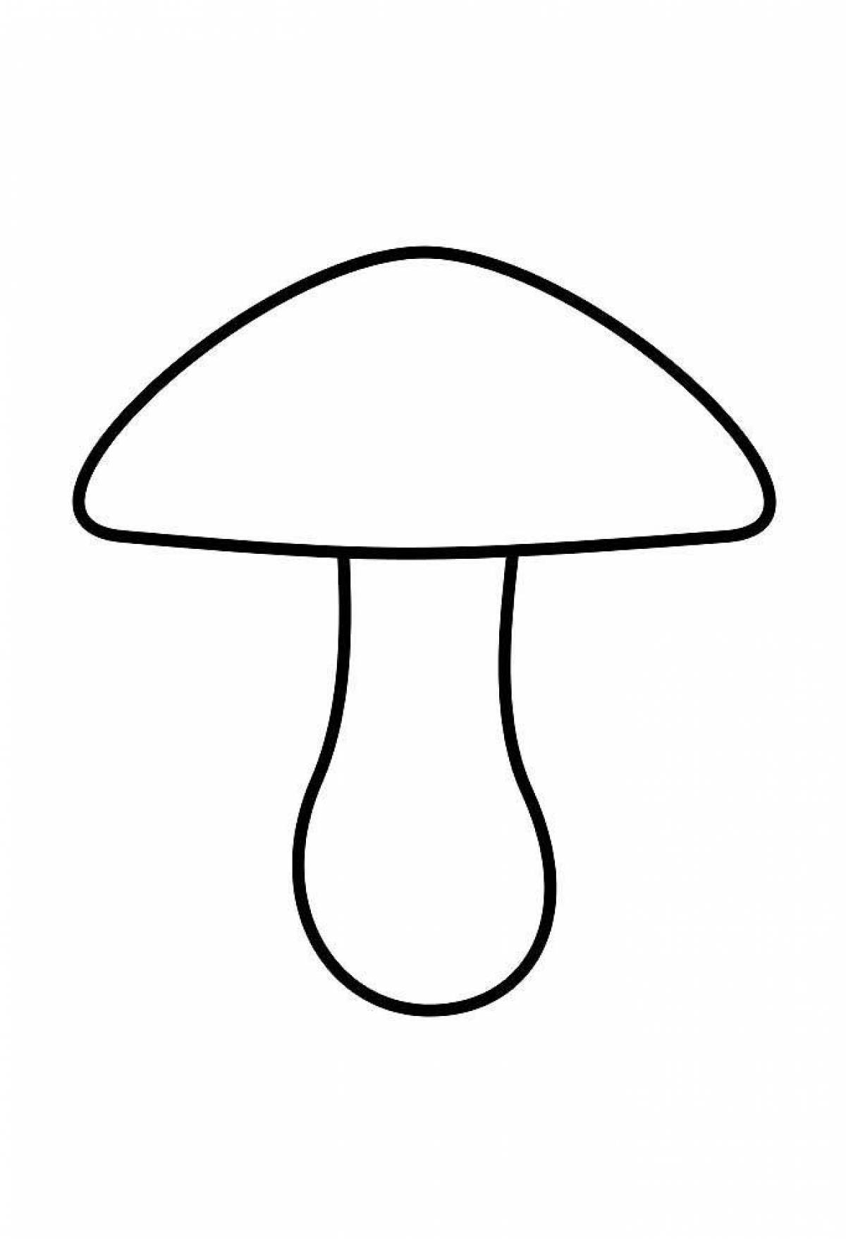 Раскраска мигающий гриб