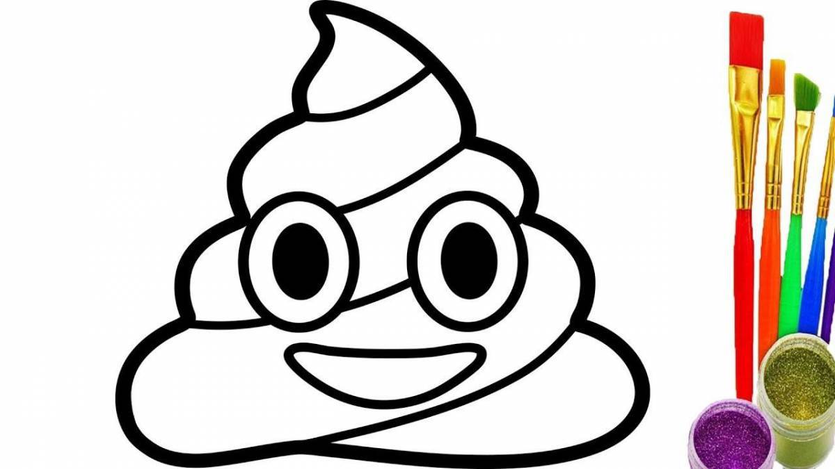 Fun slime coloring page