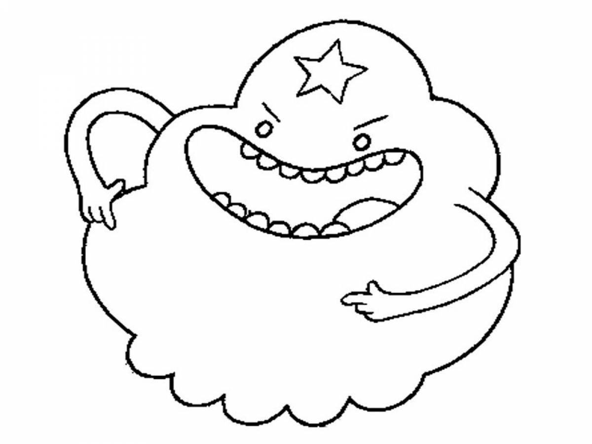 Fabulous slime coloring page