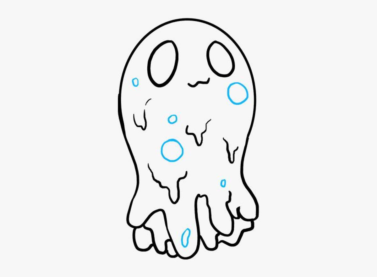 Cute slime coloring page