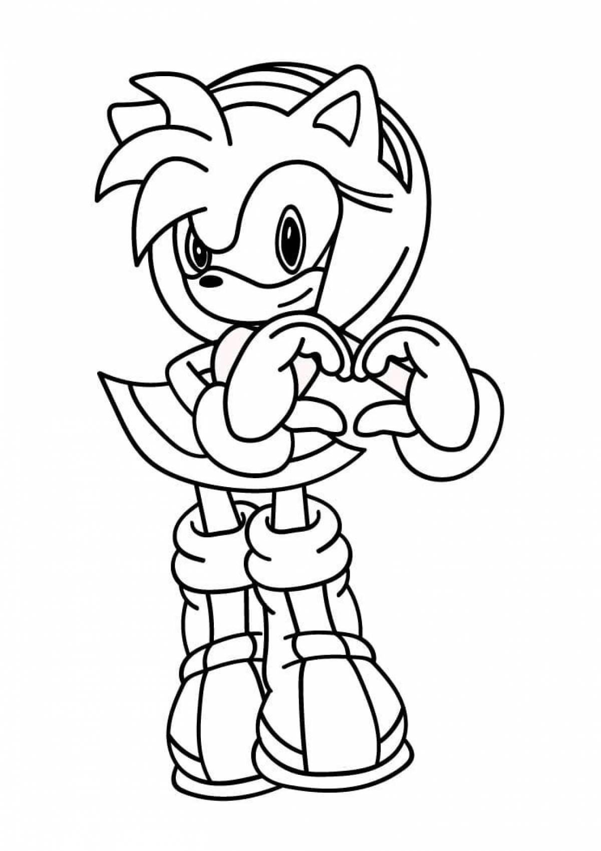 Coloring funny amy rose