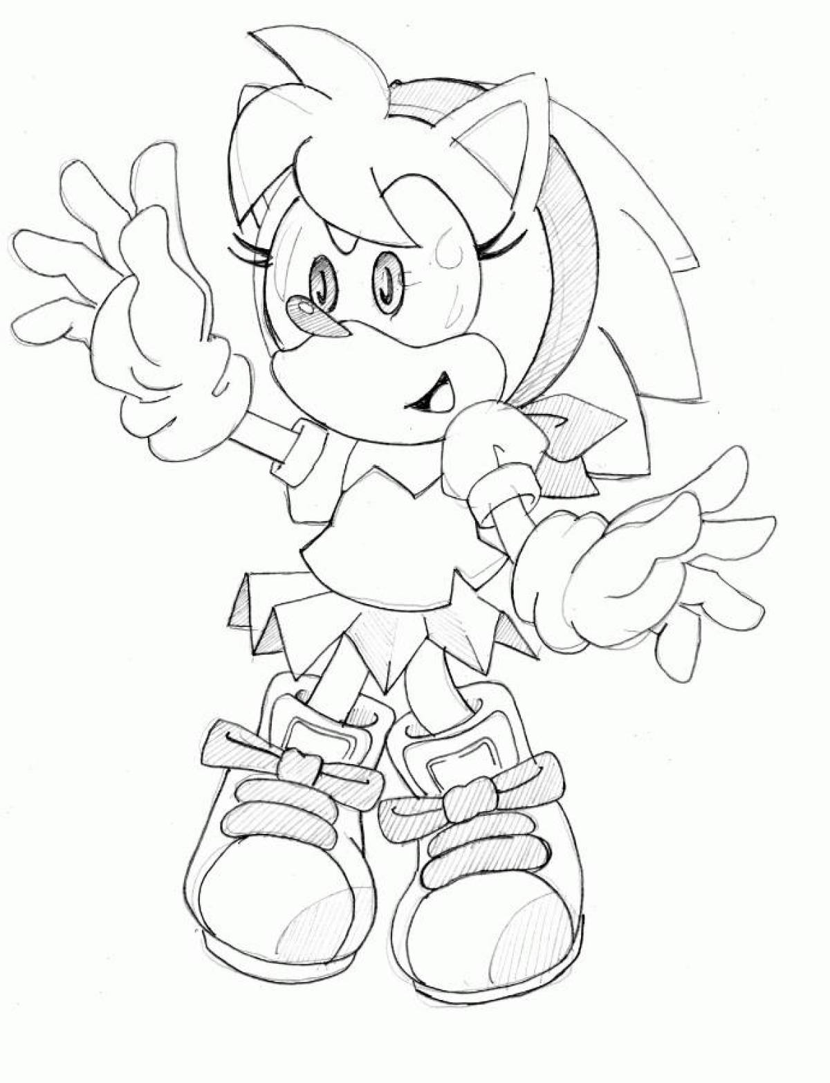 Amy rose's vibrant coloring page